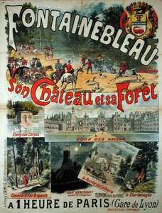 Póster publicitario del Chateau y Bosque de Fontainebleau